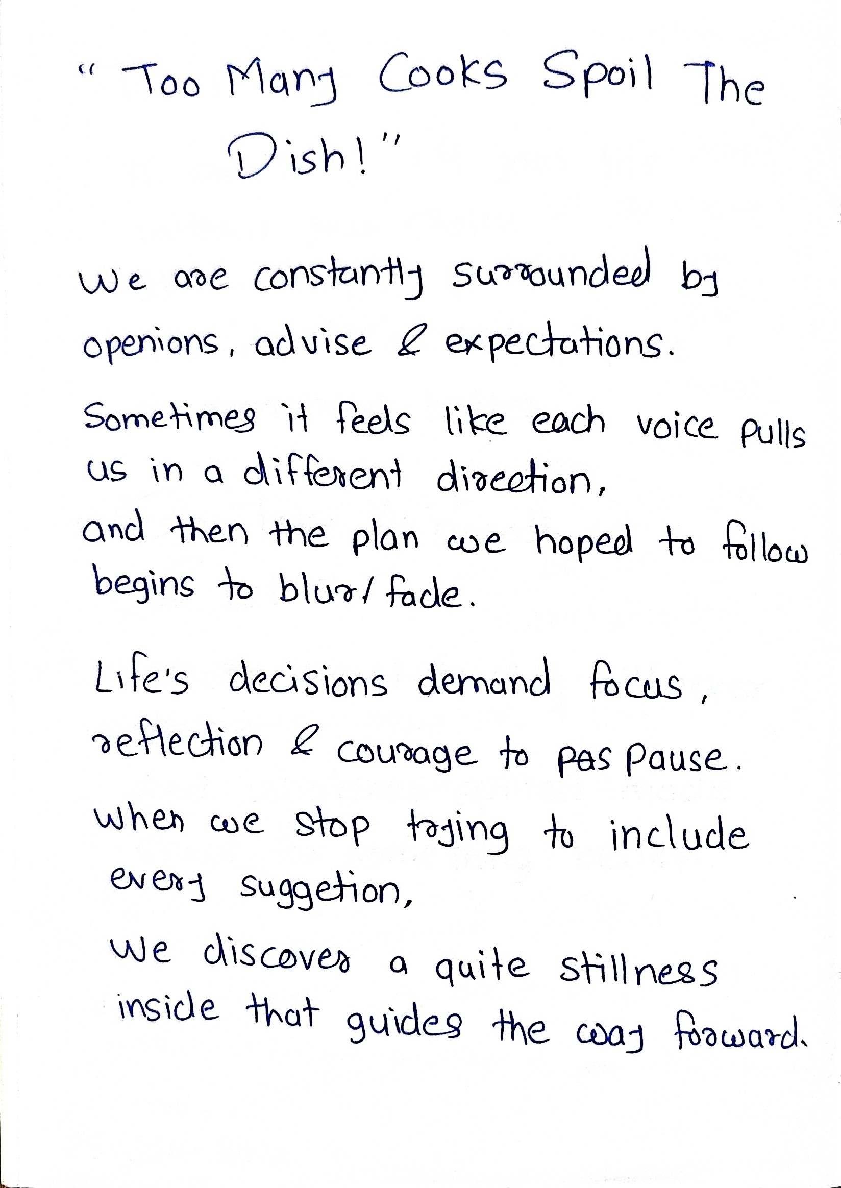 Diary page 1